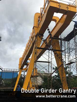motorized double girder gantry cranes