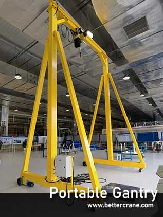 power supply of portable motorized gantry crane