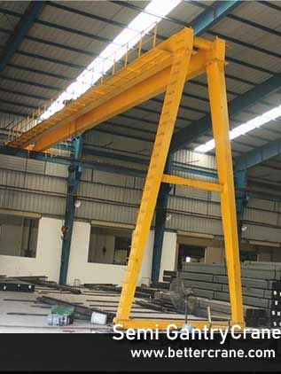 Single leg motorized gantry crane
