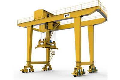 U frame gantry crane design for large size and heavy loads handling 