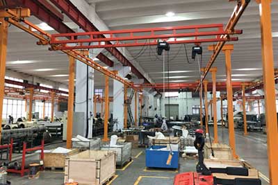 Freestanding Floor Mounted Workstation Crane for Glass Handling