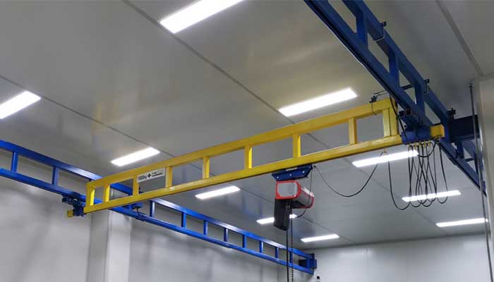 Ceiling mounted workstation bridge crane