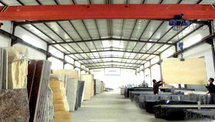 single girdr overhead crane with clamp for single plate handling in stone factory