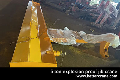 Rotating cantilever of 5 ton explosion proof jib crane for Indonesia