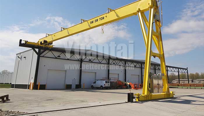 BMHO European style single girder semi gantry crane design