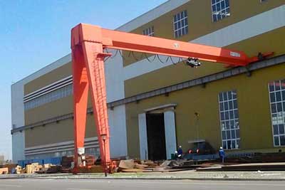 Single Girder Semi Gantry Crane, Single Leg Gantry Crane Design