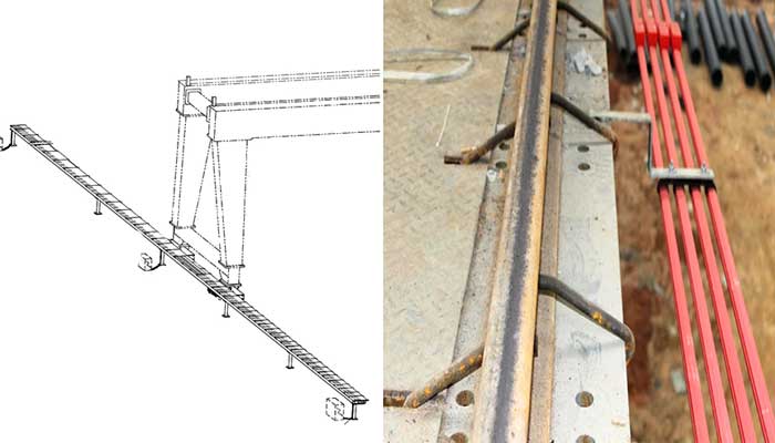 gantry crane power supply - ground conductor bar