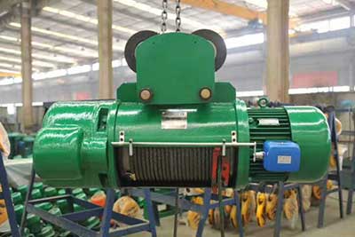 Electric wire rope drum hoists for all types of single girder cranes,