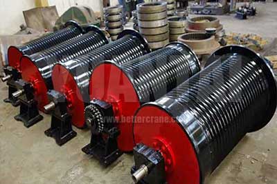 Wire rope drum