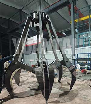 Double rope orange peel grab production