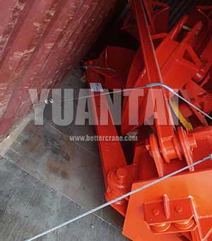 Double rope orange peel grab loading into container