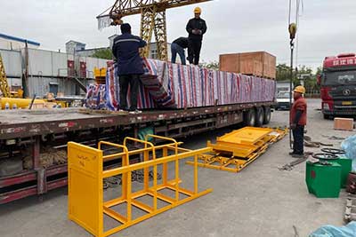 Main parts and components of double girder overhead crane  20 ton  / 5  ton  for delivery to Saudi Arabia 