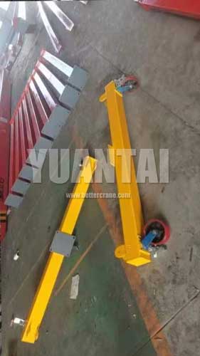 ground beam of the small gantry crane with fixed height and roller travelling