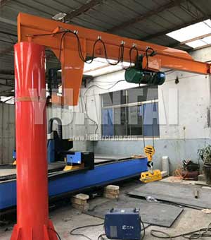 5 ton jib crane equipped with cd/md electric wire rope hoist
