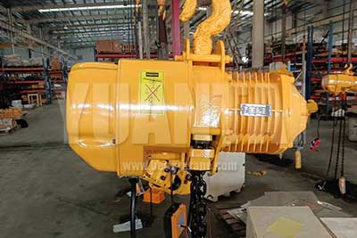 Electric chain hoist under construction for South Africa project