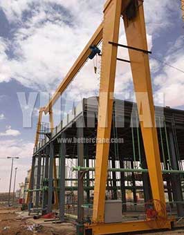 Electric travelling gantry crane, rail travelling type