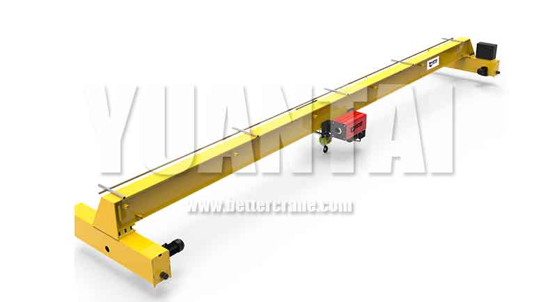 Single girder overhead crane with 10 ton + 10 ton electric wire rope hoists for sale 