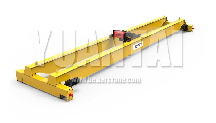 European style double girder overhead crane with low headroom hoist trolley 