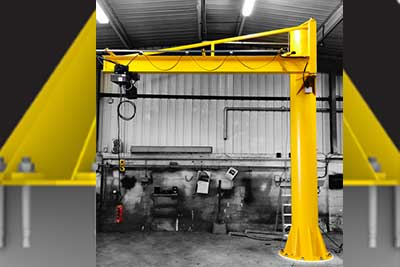 Floor mounted small jib crane