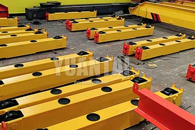 End carriages of 10 sets of small single girder overhead crane with capacity of 1 ton