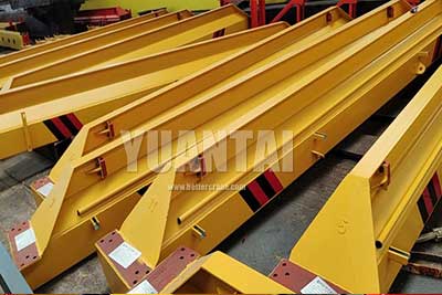 Main girder, classical main girder with u shaped box girder + I beam design for small and light overhead crane 