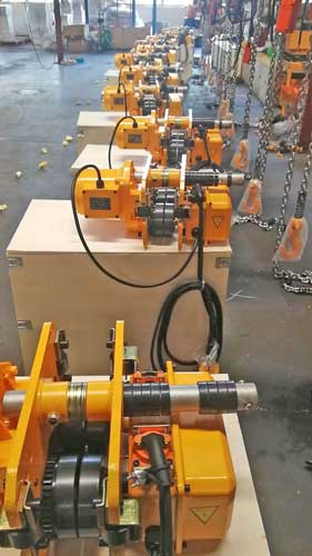  Electric chain hoist trolley for packaging 