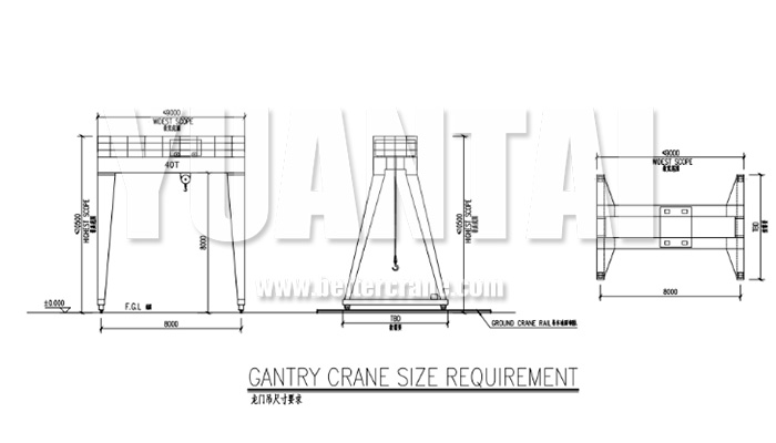 Gantry Crane Drawing 40 ton 