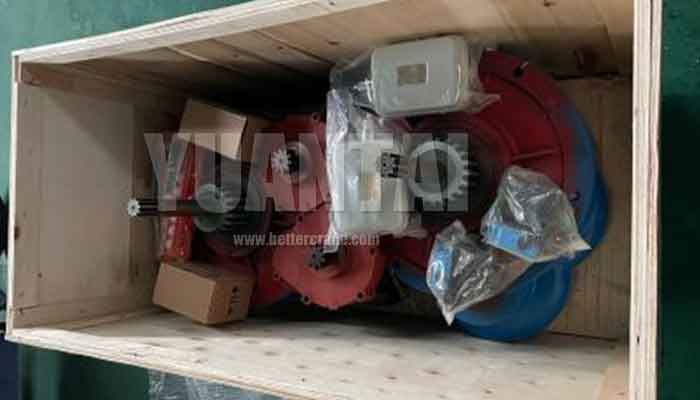 Spare parts in wooden box 