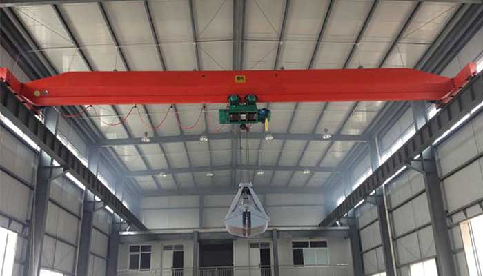 Single girder grab bridge crane 5 ton