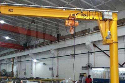 floor mounted electric chain hoist jib crane