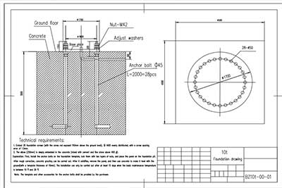 10 Ton Floor Jib Crane Installation & Foundation Construction
