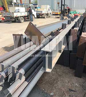 Crane runway rails and columns for 3 ton bridge crane 