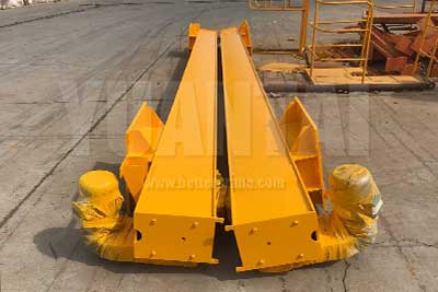 Ground beam of 25 ton gantry crane with single girder desgin