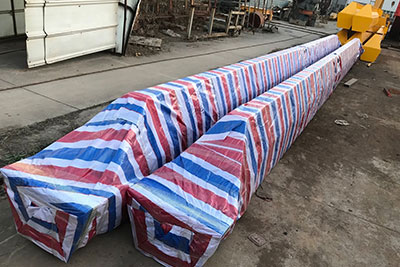 Main girder of single girder bridge crane 5 ton packed for delivery 