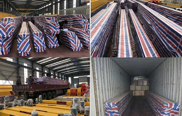 Main parts and components of overhead crane 5 ton, 10 ton for trailer manufacturing plant 