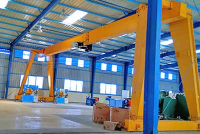 10 ton gantry crane with European style and low headroom electric wire rope hoist