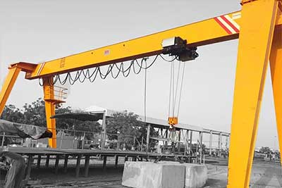 5 ton gantry crane with European style and low headroom electric wire rope hoist
