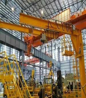 Telescoping jib crane