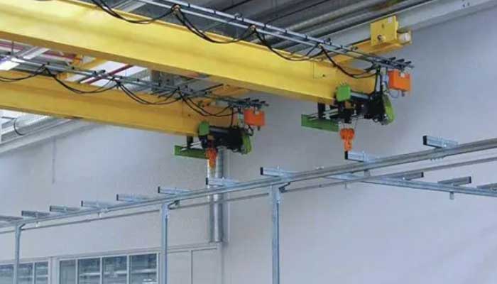 Dust free overhead crane with underhung crane design  for flour mill 