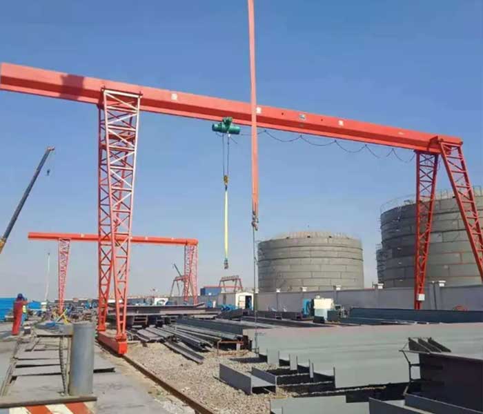 Single girder gantry crane 2 ton for indoor and outdoor use