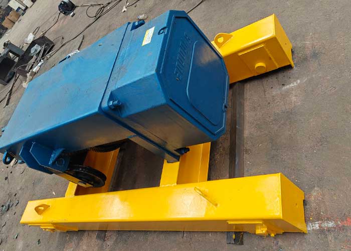 2000kg crab trolley & wire rope hoist with trolley fram for double girder overhead crane 