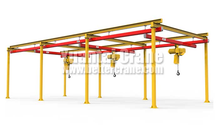 light overhead crane, kbk crane for engine assembly 