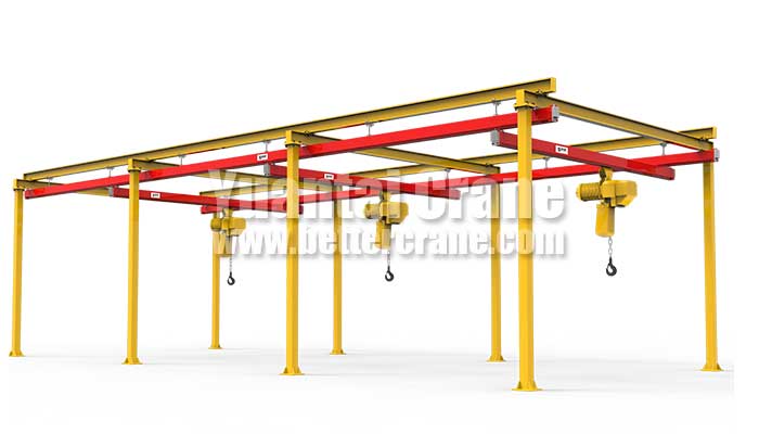 light overhead crane, kbk crane for engine assembly 