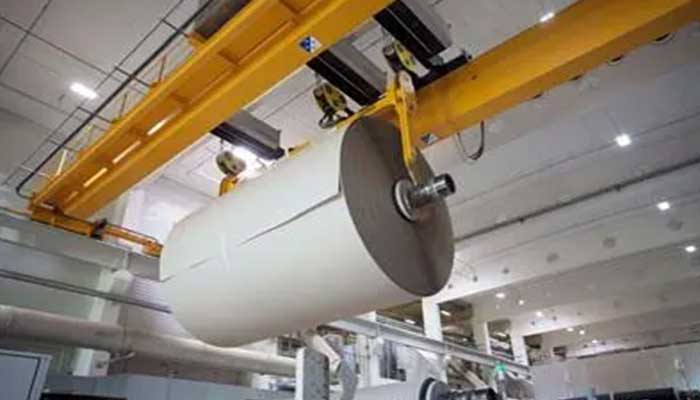 overhead bridge crane for paper roll handling 