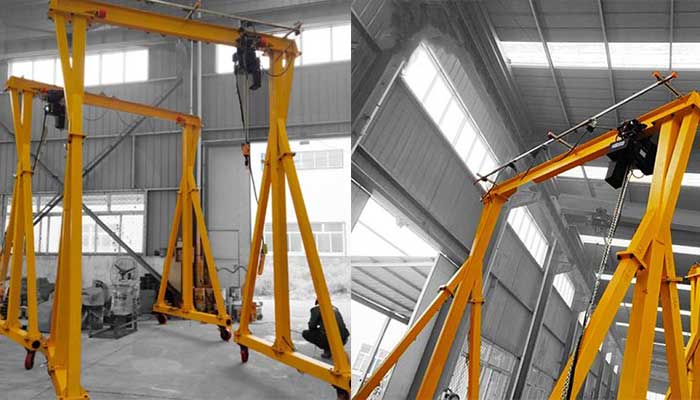 Rolling gantry crane for various industrial use and applications