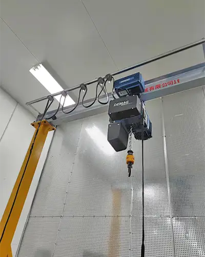 Aluminum gantry crane 1 ton with electric chain hoist for particular cleanroom