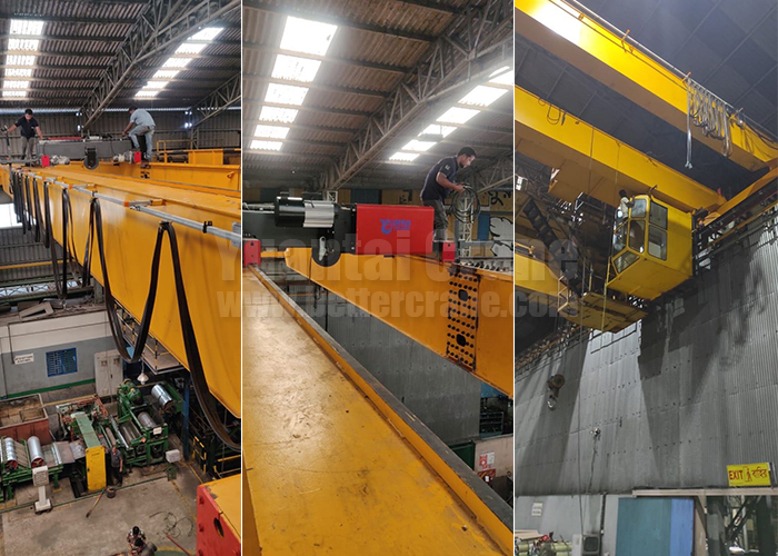 installation of double girder overhead crane 15 ton for steel mill plant in Bangladesh 