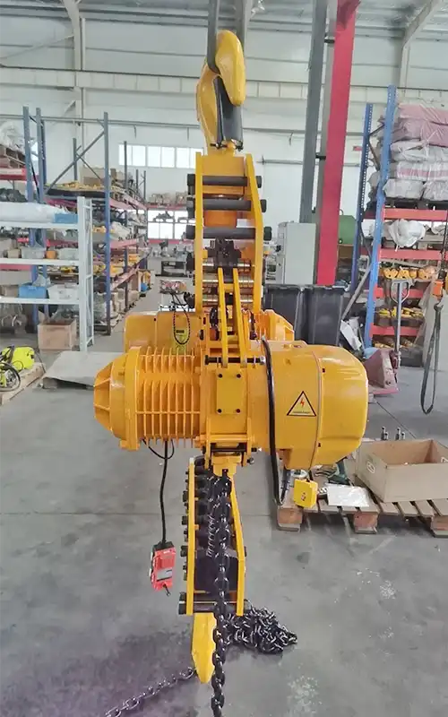 Hook mounted electric chain block