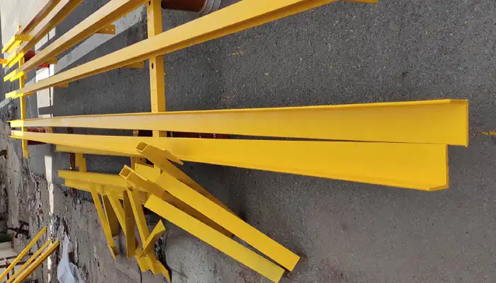 Angle iron of walking platform, the main parts of grab bucket overhead crane