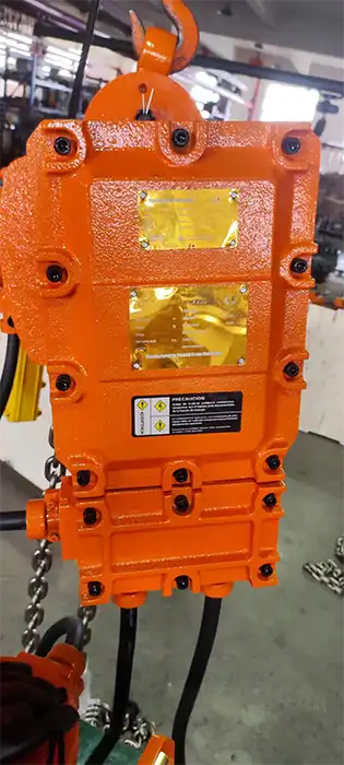 Explosion proof electric chain hoist under construction
